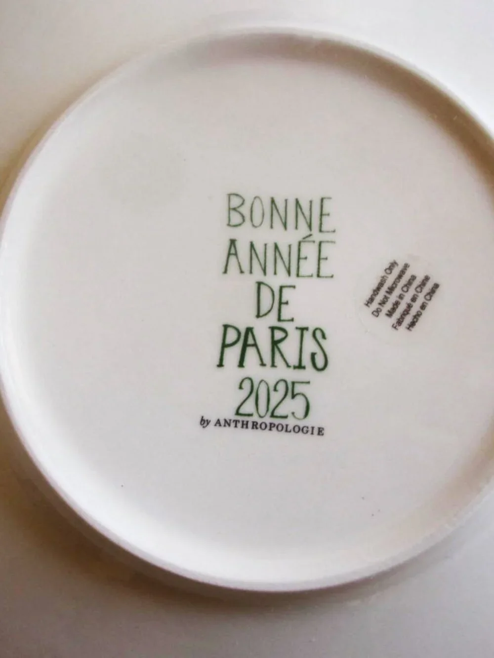 Anthropologie Holiday In The City Dessert Plate Paris 2025 Stoneware New 8.25